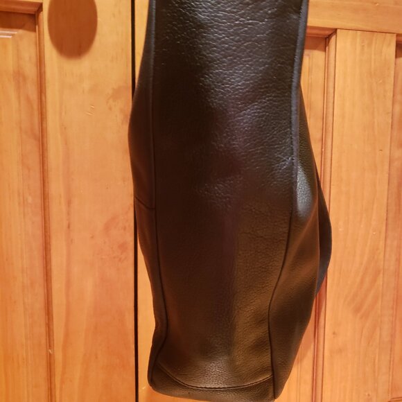 The Sak Black Genuine Leather Hobo Shoulder Bag Medium Minimalist Boho Goth - Picture 5 of 8